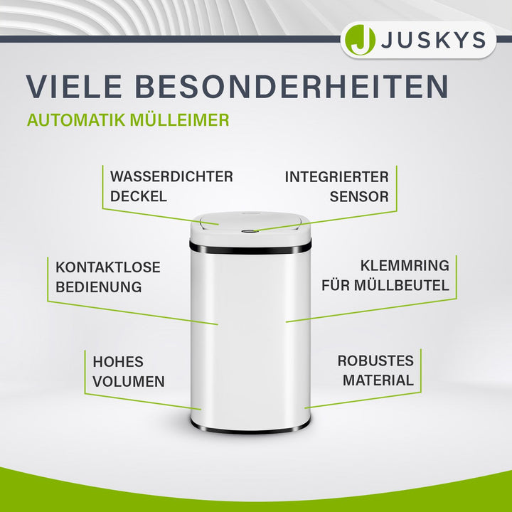 Rechthoekige prullenbak met sensor