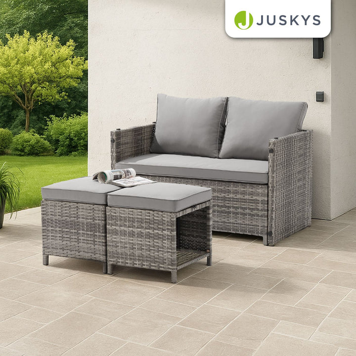 2in1 Polyrattan tuinmeubilair Jamaika