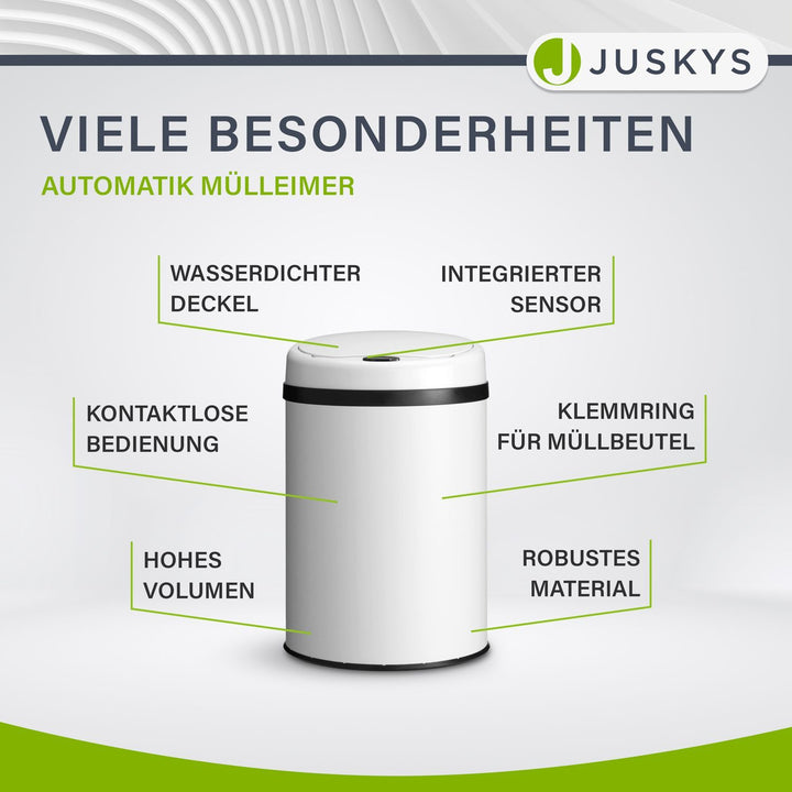 Ronde prullenbak met sensor