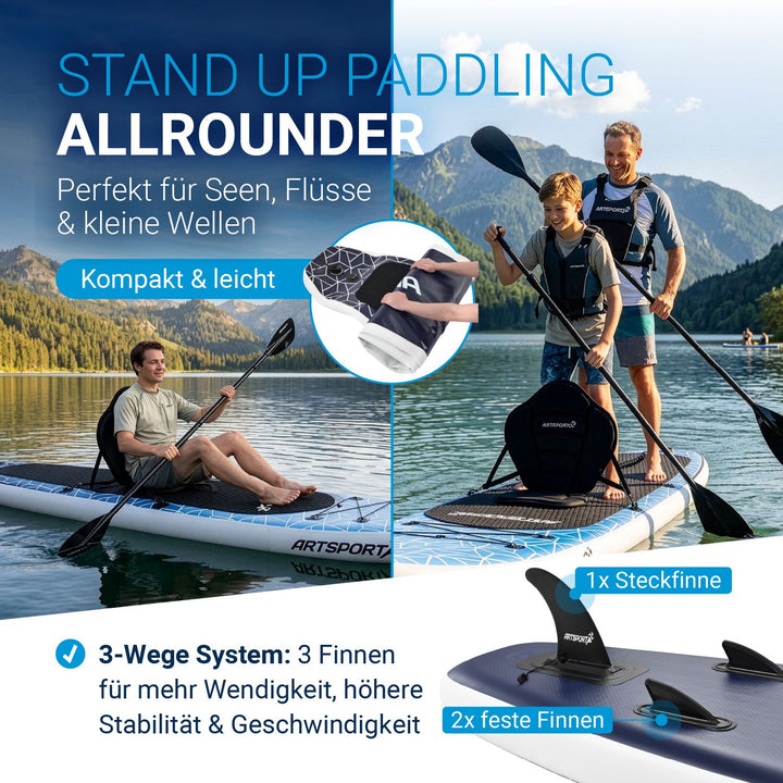 Staan Up Paddling Board met kajakstoel