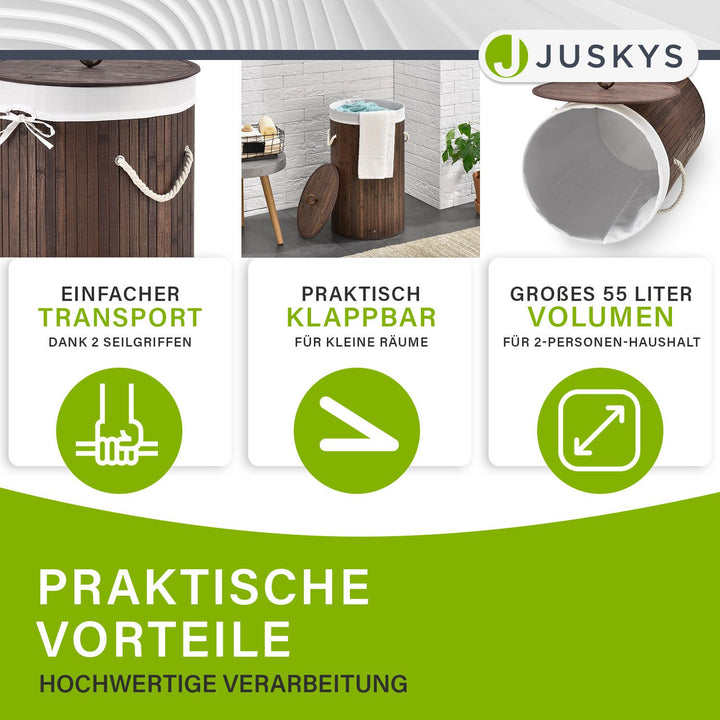 Bamboe wasmand Curly-Round