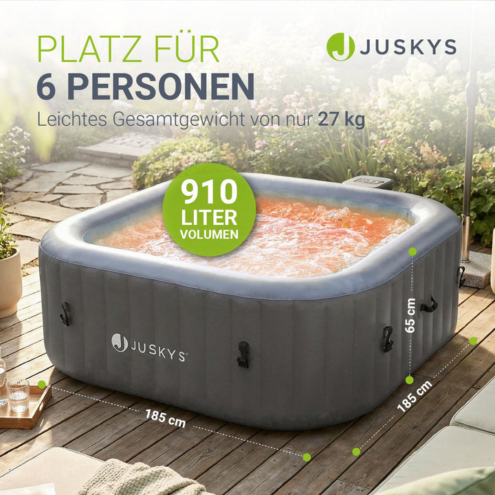 Opblaasbaar bubbelbad voor 4-6 mensen