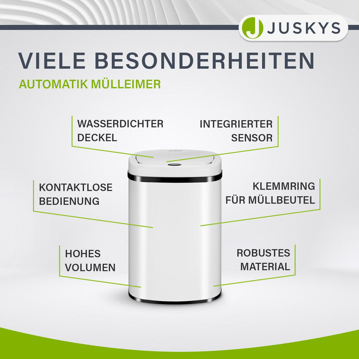 Rechthoekige prullenbak met sensor