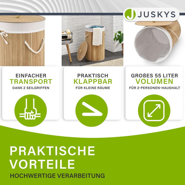 Bamboe wasmand Curly-Round