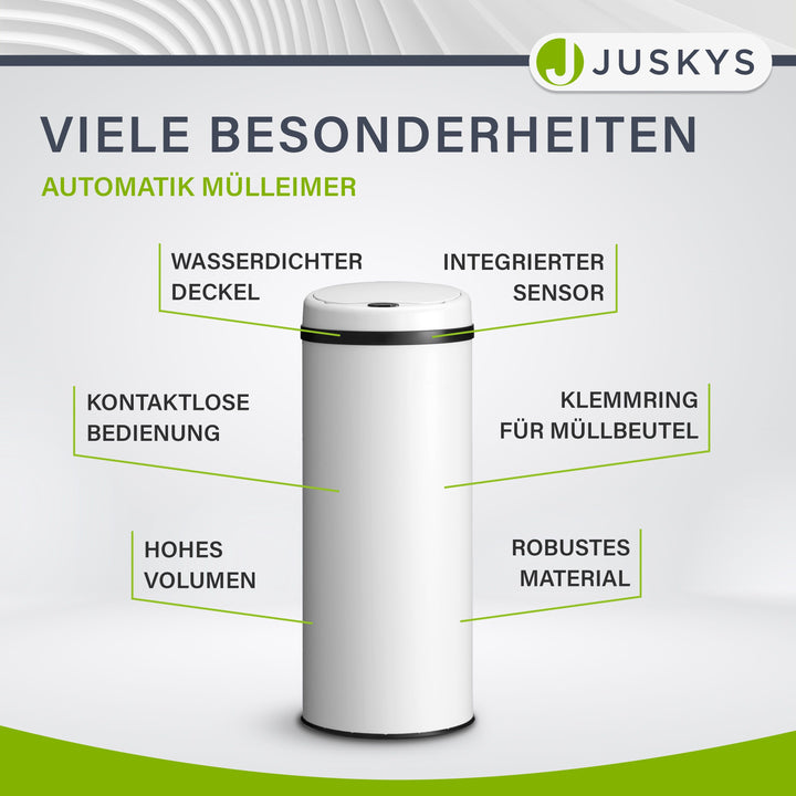 Ronde prullenbak met sensor