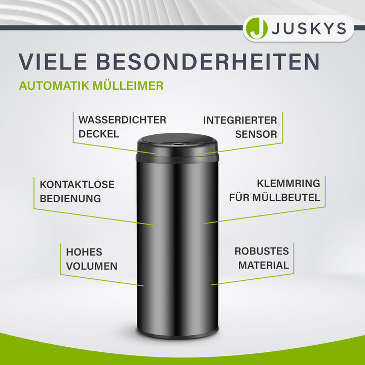 Ronde prullenbak met sensor
