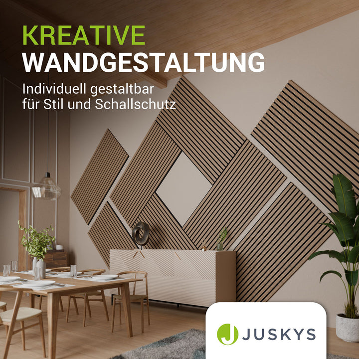 Akoestische panelen houtlook 4er Set