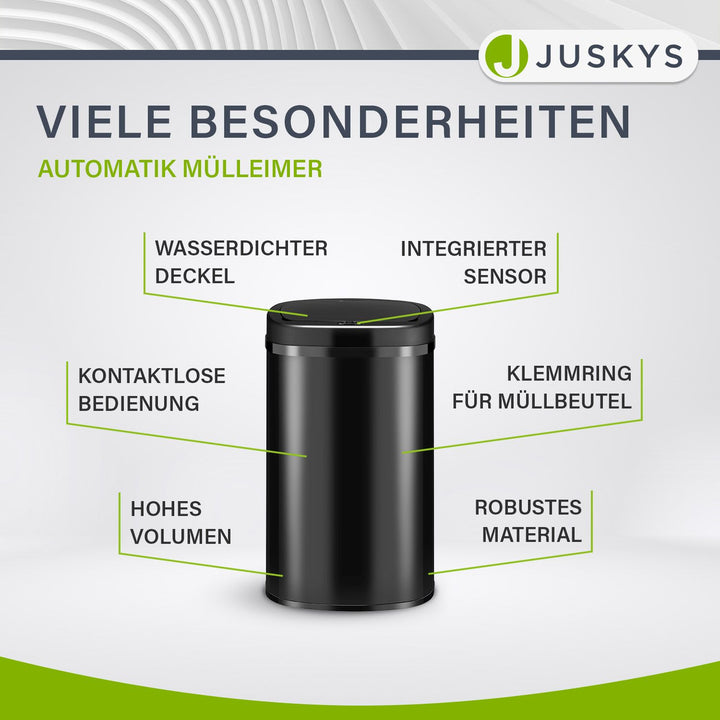 Rechthoekige prullenbak met sensor