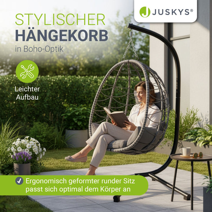 Rieten hangstoel Aria inclusief kader