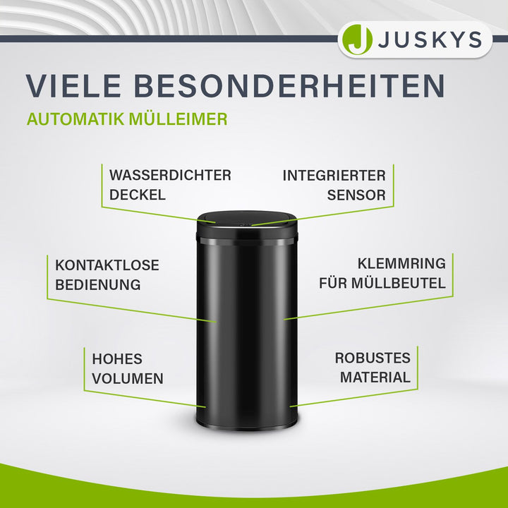 Rechthoekige prullenbak met sensor