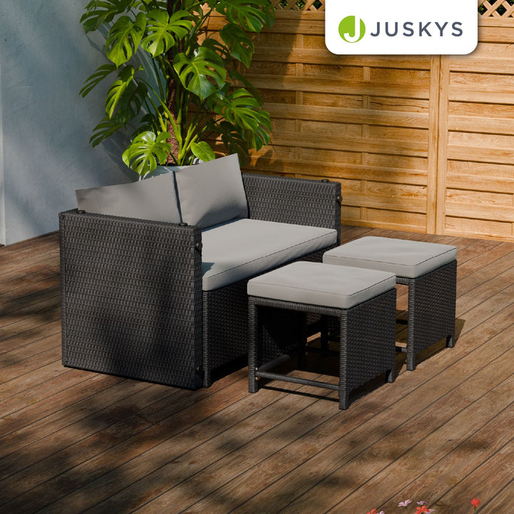 2in1 Polyrattan tuinmeubilair Jamaika