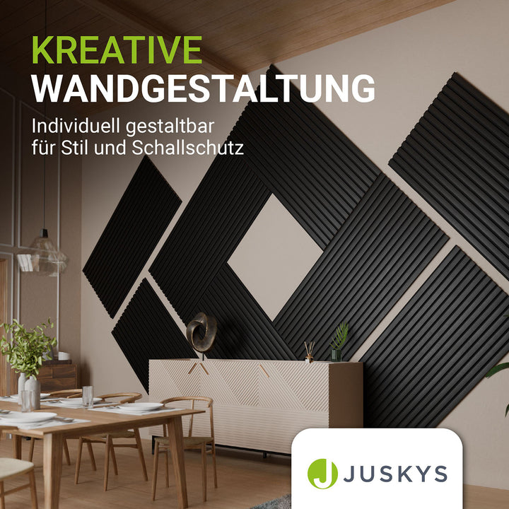 Akoestische panelen houtlook 4er Set