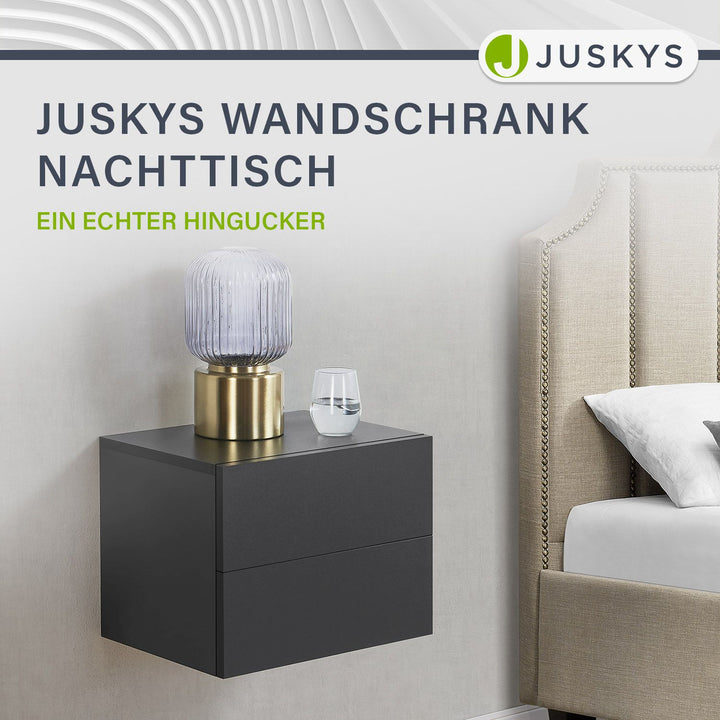 Hangend nachtkastje met wandkastje