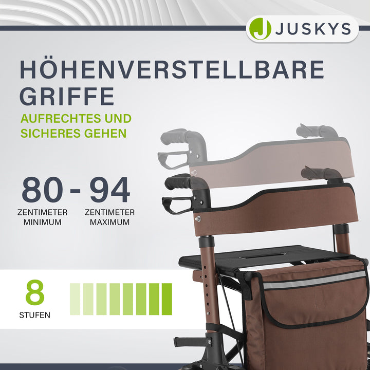 Aluminium rollator Vital met zitje