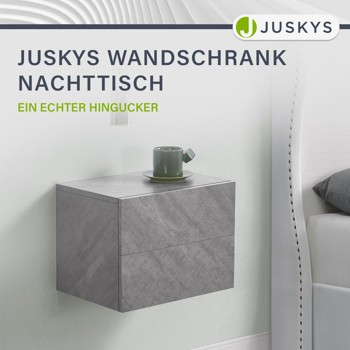 Hangend nachtkastje met wandkastje