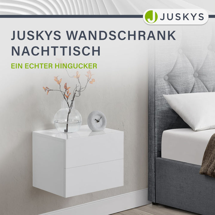 Hangend nachtkastje met wandkastje