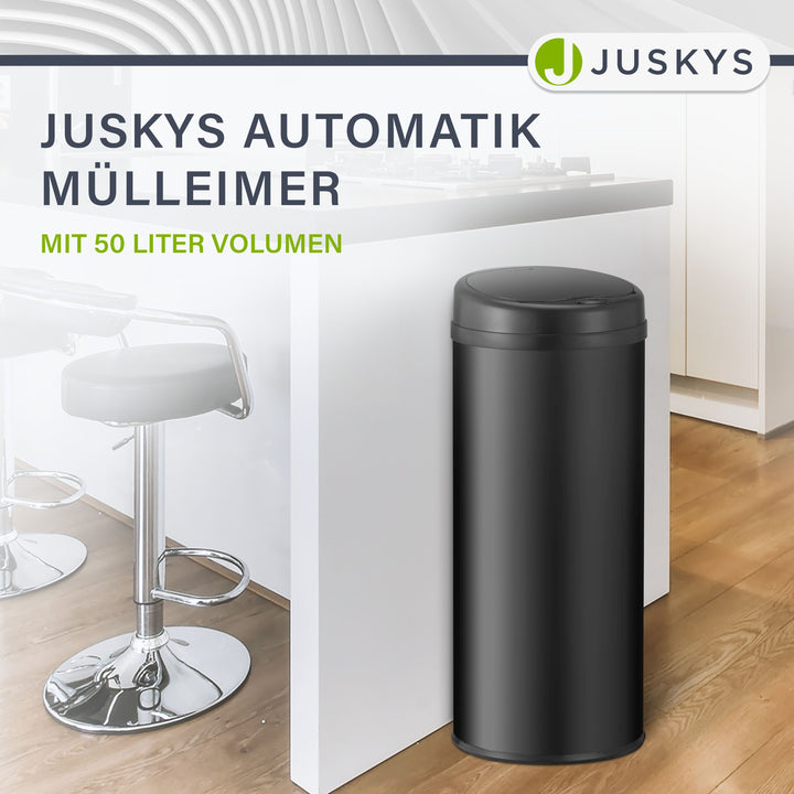 Ronde prullenbak met sensor