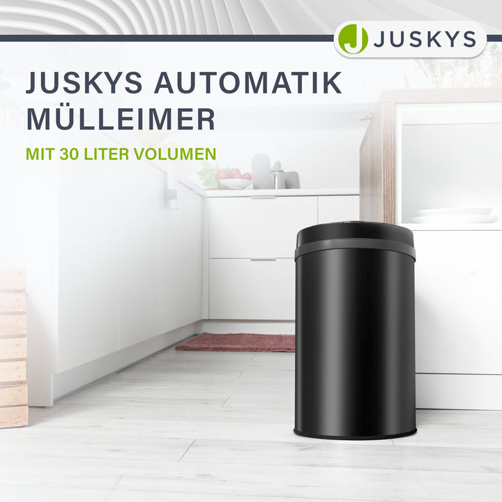 Ronde prullenbak met sensor