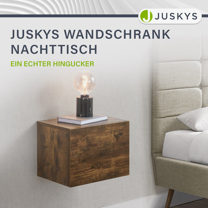 Hangend nachtkastje met wandkastje