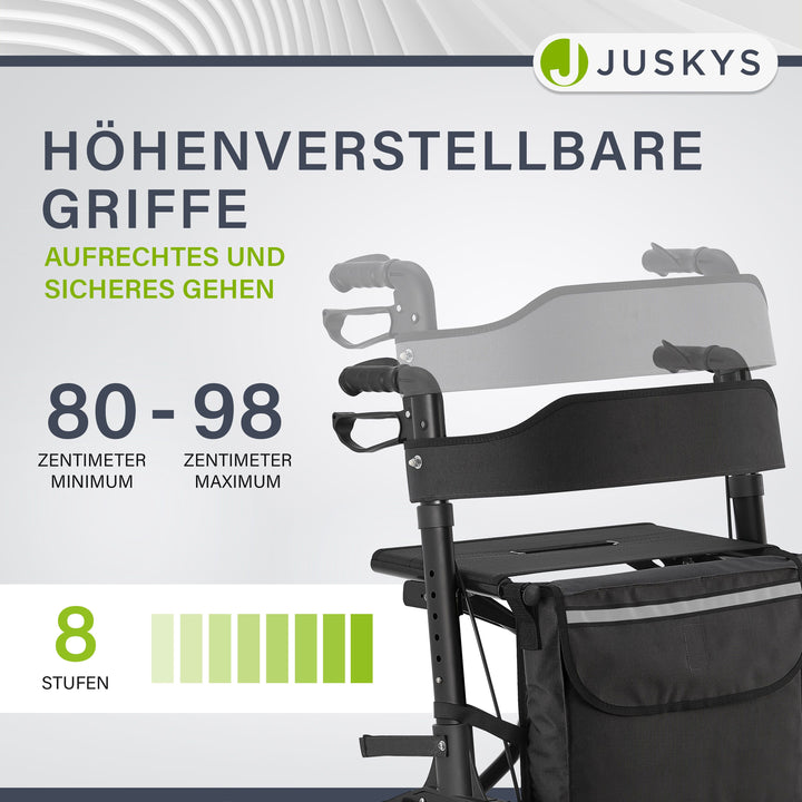 Aluminium rollator Vital met zitje