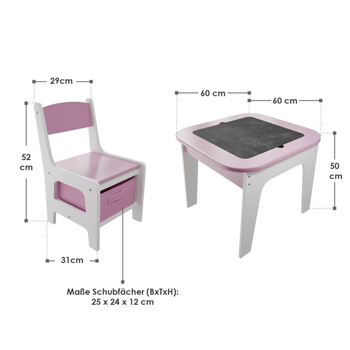 Speeltafel met twee stoelen Milou