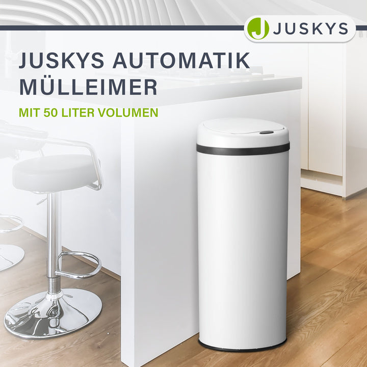 Ronde prullenbak met sensor