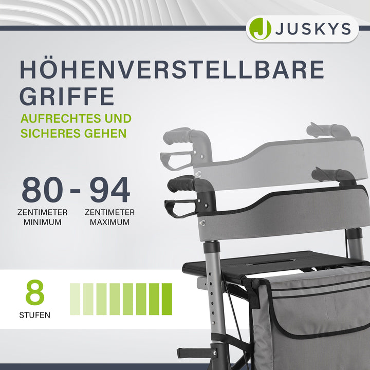 Aluminium rollator Vital met zitje