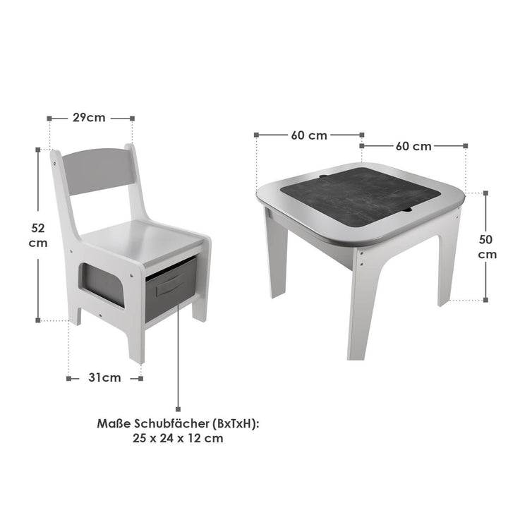 Speeltafel met twee stoelen Milou