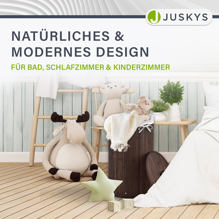 Bamboe wasmand Curly-Round