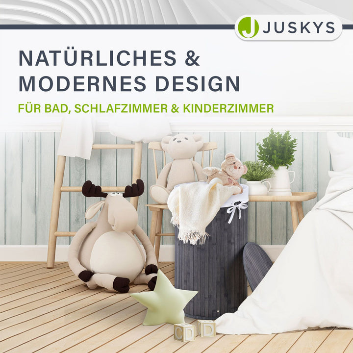 Bamboe wasmand Curly-Round