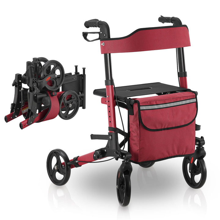 Aluminium rollator Vital met zitje