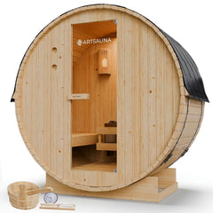 Barrelsauna Spitzbergen met saunakachel