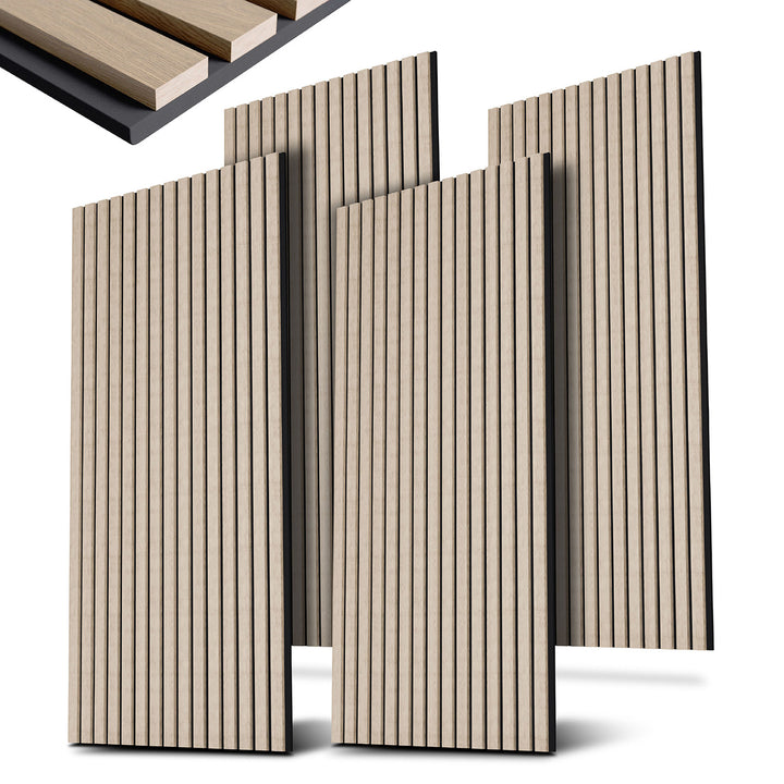 Akoestische panelen houtlook 4er Set