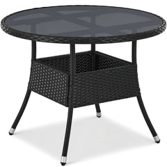 Ronde tuintafel van polyrattan Yoro