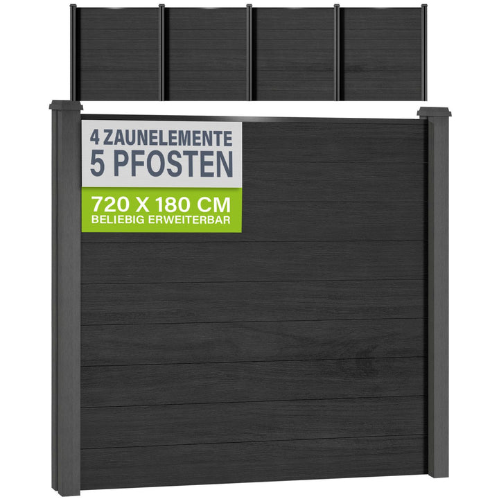 WPC hek gemaakt van elementen & post