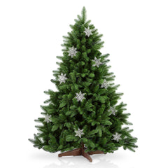 Kunstkerstboom Norvi – nordmannlook, met houten standaard