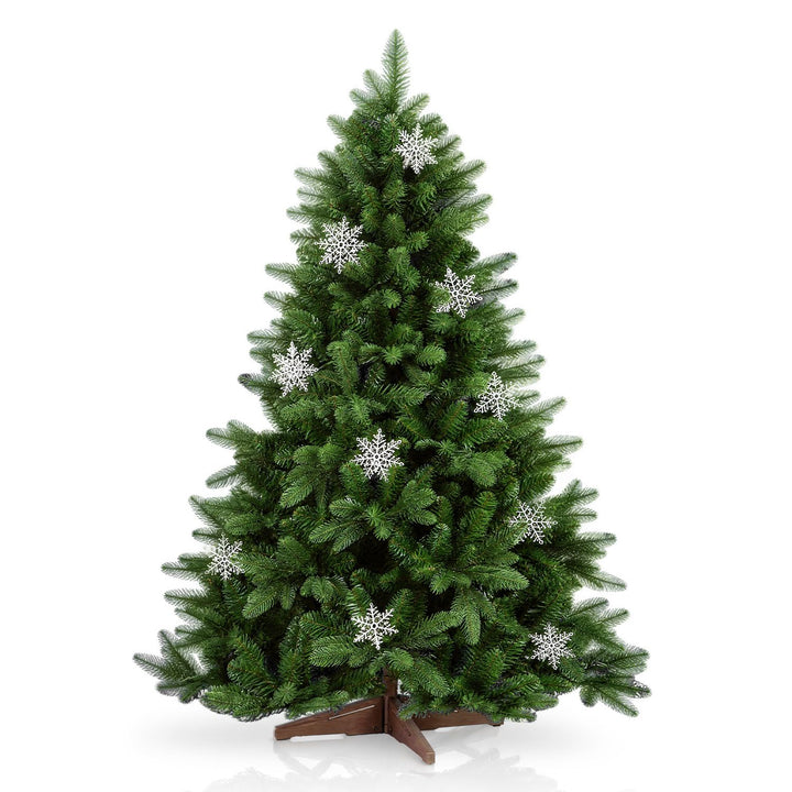 Kunstkerstboom Norvi – nordmannlook, met houten standaard