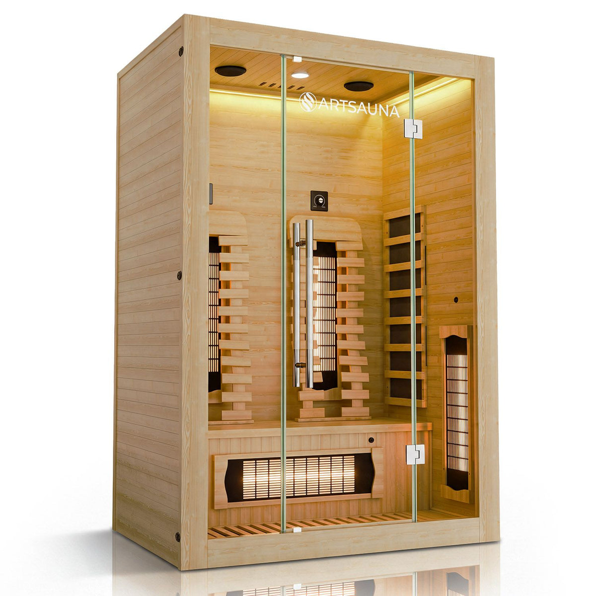 Infraroodcabine Kiruna 130 Premium – 2 personen, hemlockhout