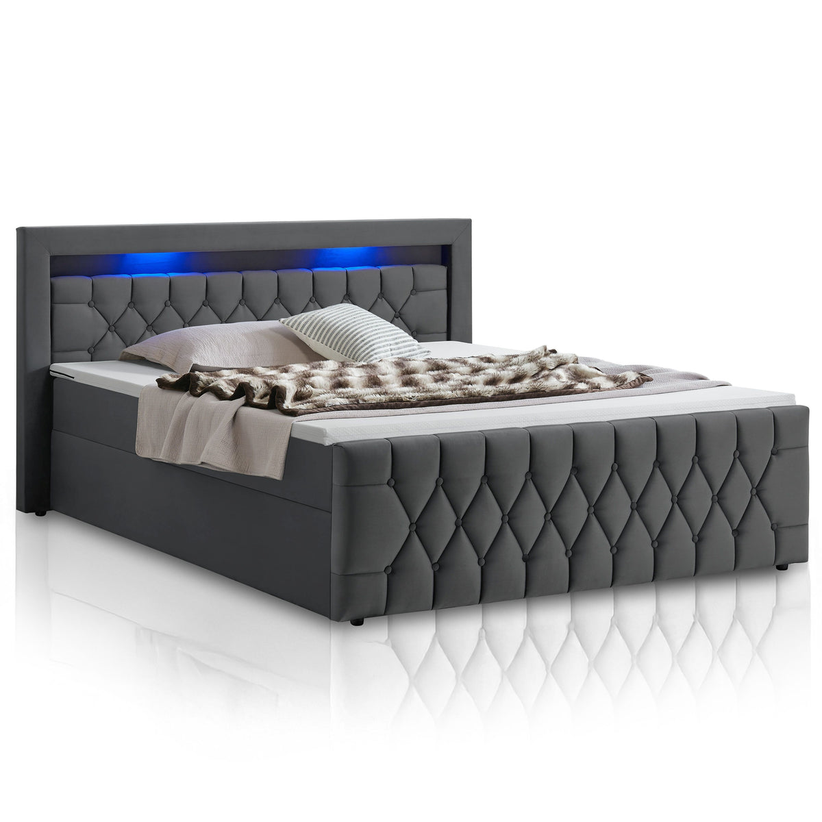 Boxspringbed Leona - Fluwelen