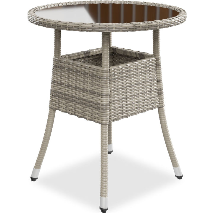 Ronde tuintafel van polyrattan Yoro