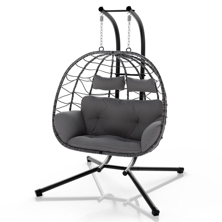 Polyrattan dubbele hangstoel Aria