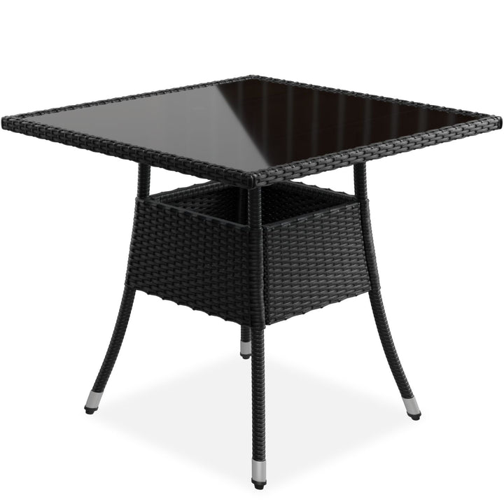 Vierkante tuintafel van polyrattan Yoro