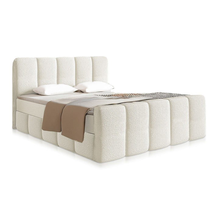 Boxspringbed Manitoba - bouclé-stof
