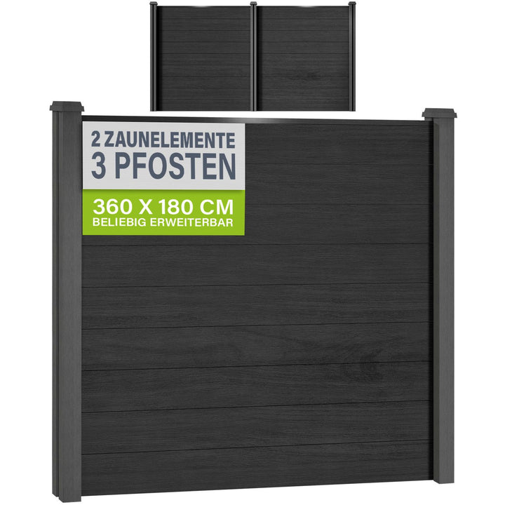 WPC hek gemaakt van elementen & post