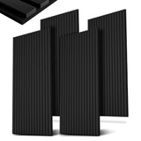 Akoestische wandpanelen houtlook set van 4