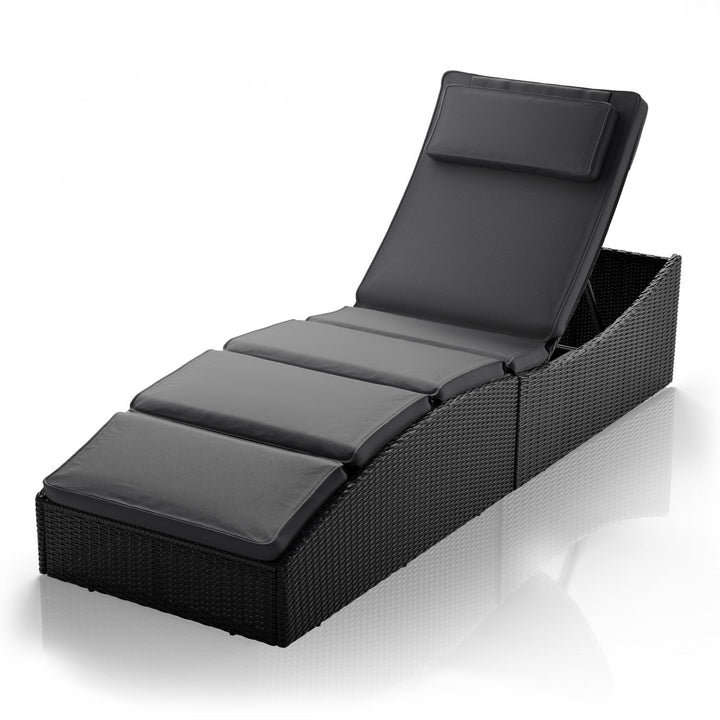 Opvouwbare ligstoel van polyrattan Lamia