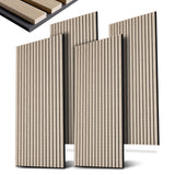 Akoestische wandpanelen houtlook set van 4