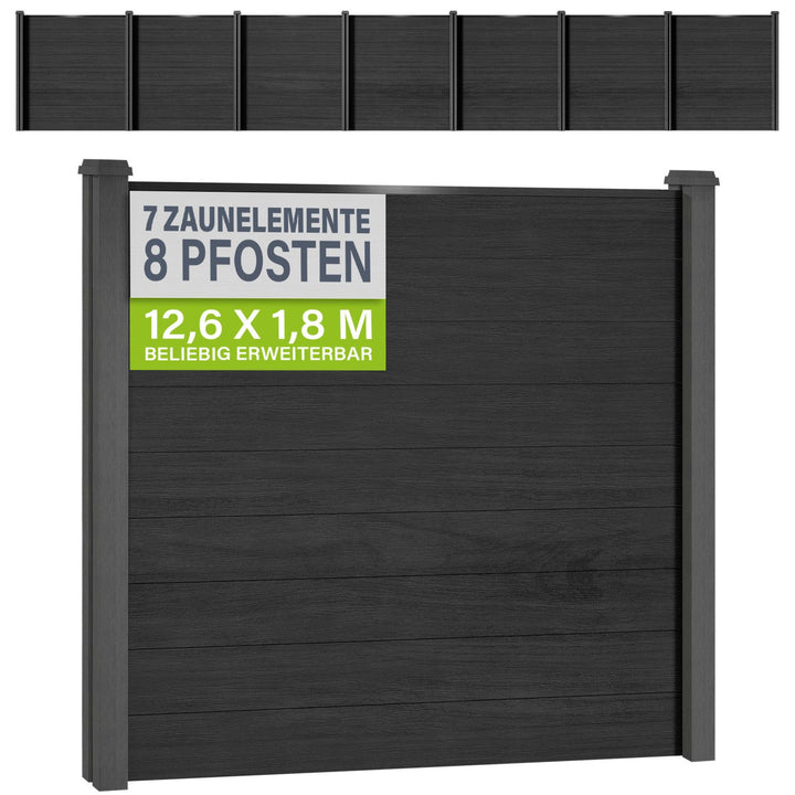 WPC hek gemaakt van elementen & post