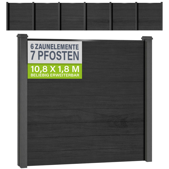 WPC hek gemaakt van elementen & post