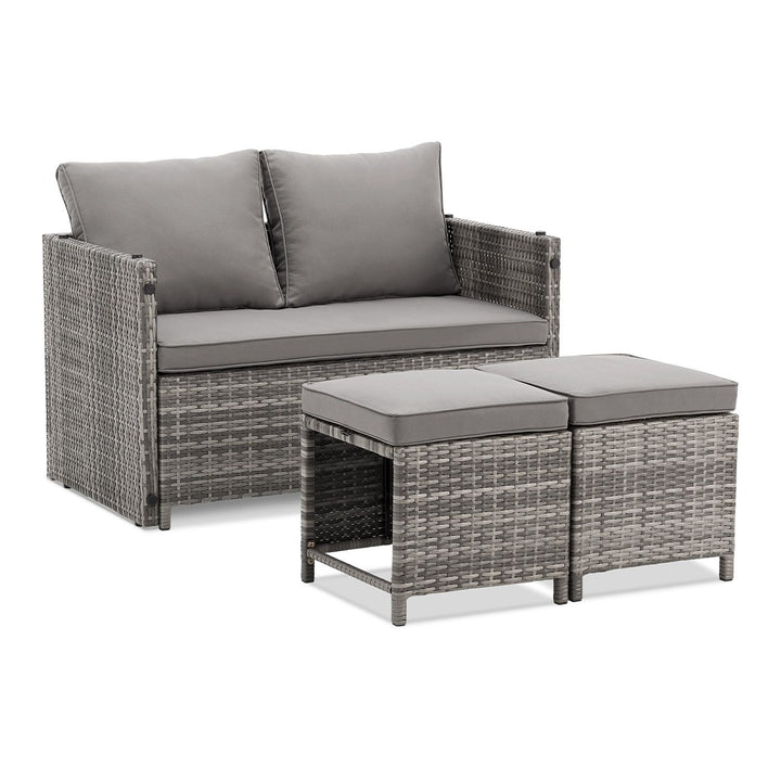 2in1 Polyrattan tuinmeubilair Jamaika